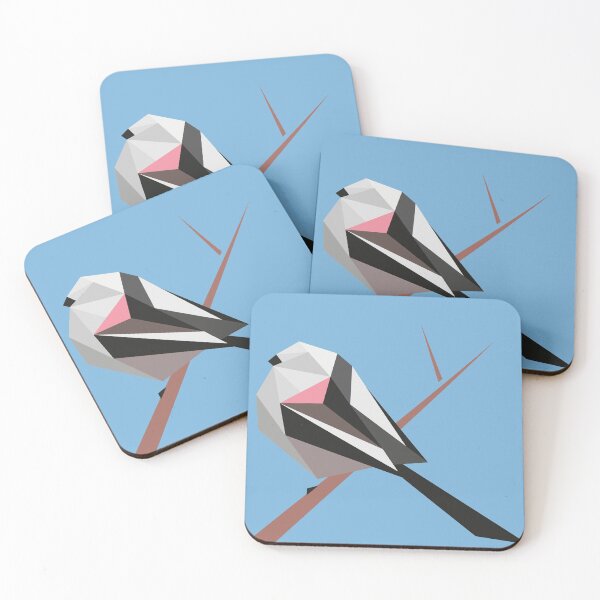 Item preview, Geometric Long-Tailed Tit designed and sold by Steph McPaul.