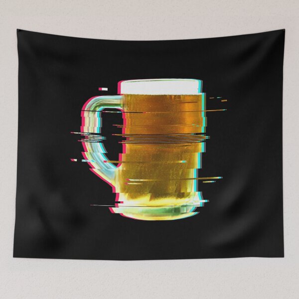 Item preview, Glitch Art Beer | Vaporwave Aesthetic  designed and sold by Kittyworks.