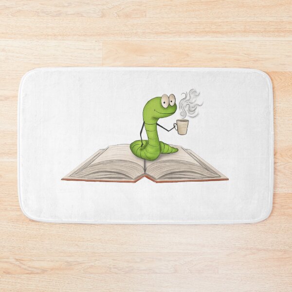 Item preview, Cute Coffee Loving Bookworm -“Cheers” designed and sold by DesignTreasure.