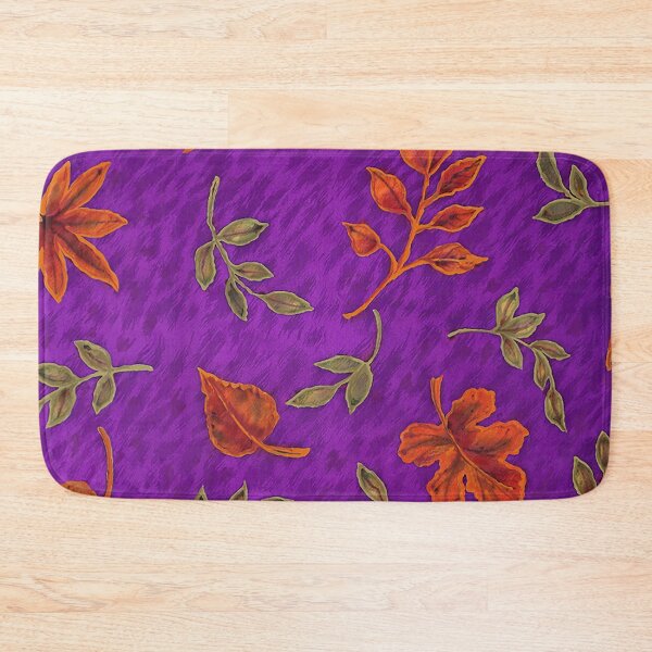 Item preview, Fall Leaves Violet Textured Ground designed and sold by Leslie Rogers Todder.