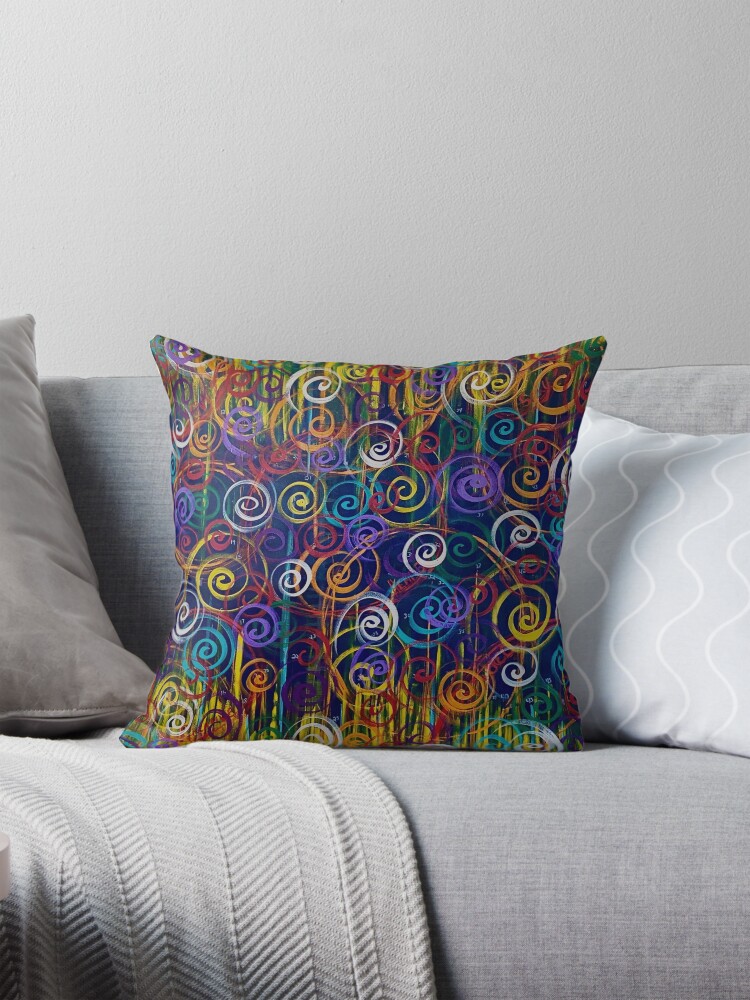 Thumbnail 1 of 4, Pillow, Nugget's Swirl designed and sold by benbhop.