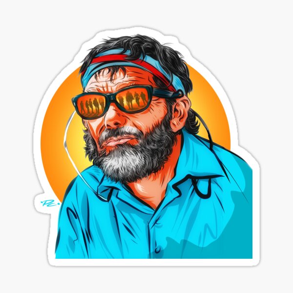 Sam Peckinpah - An illustration by Paul Cemmick Sticker