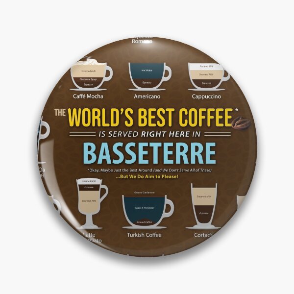 Item preview, Basseterre, Saint Kitts and Nevis Coffee Types Chart designed and sold by Coffee-Meme.