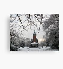 Carillon Tower in The Snow Canvas Print