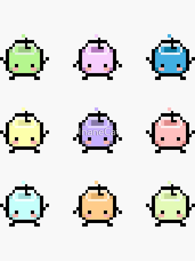 Aperçu 3 sur 3. Sticker avec l'œuvre Stardew Valley Pastel Junimos créée et vendue par InaneCat.