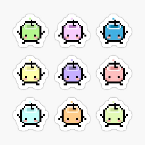 Pastel Junimos de Stardew Valley Pegatina