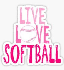 Live, Love, Softball Sticker