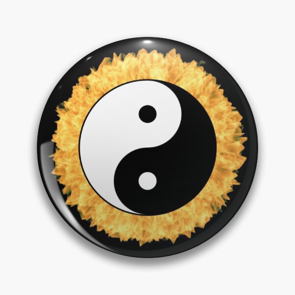 Item preview, Yin And Yang Repeating Pattern (With Fire) designed and sold by Pendy777.