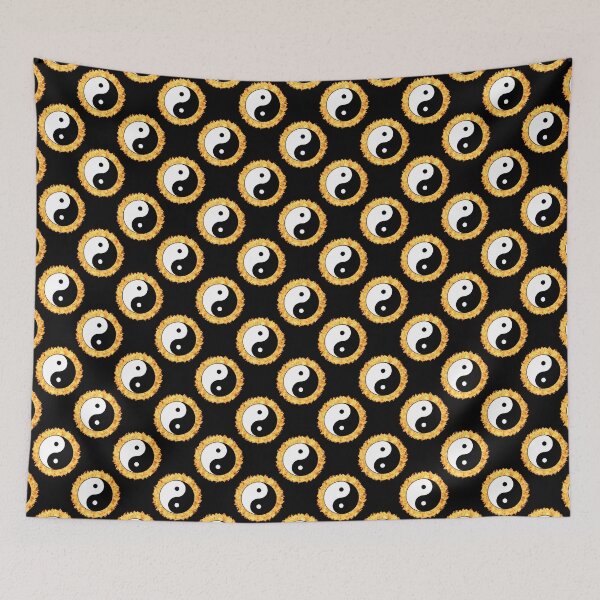 Item preview, Yin And Yang Repeating Pattern (With Fire) designed and sold by Pendy777.