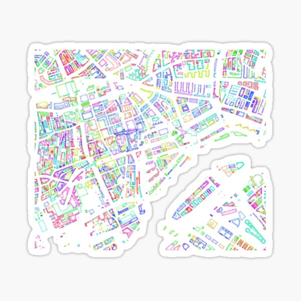 Rotterdam Colour Pencil Style Sticker