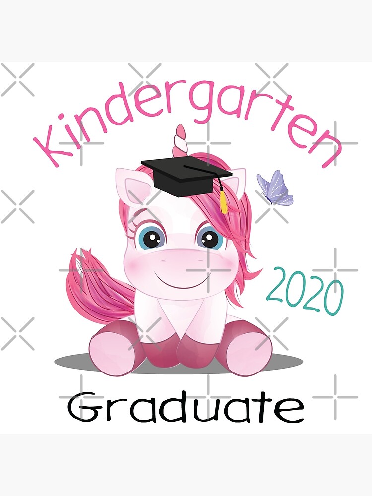 Download Unicorn Kindergarten Graduate 2020 Art Board Print By Ake10 Redbubble