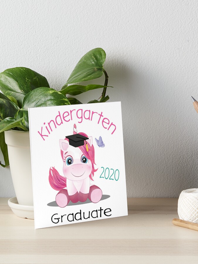 Download Unicorn Kindergarten Graduate 2020 Art Board Print By Ake10 Redbubble