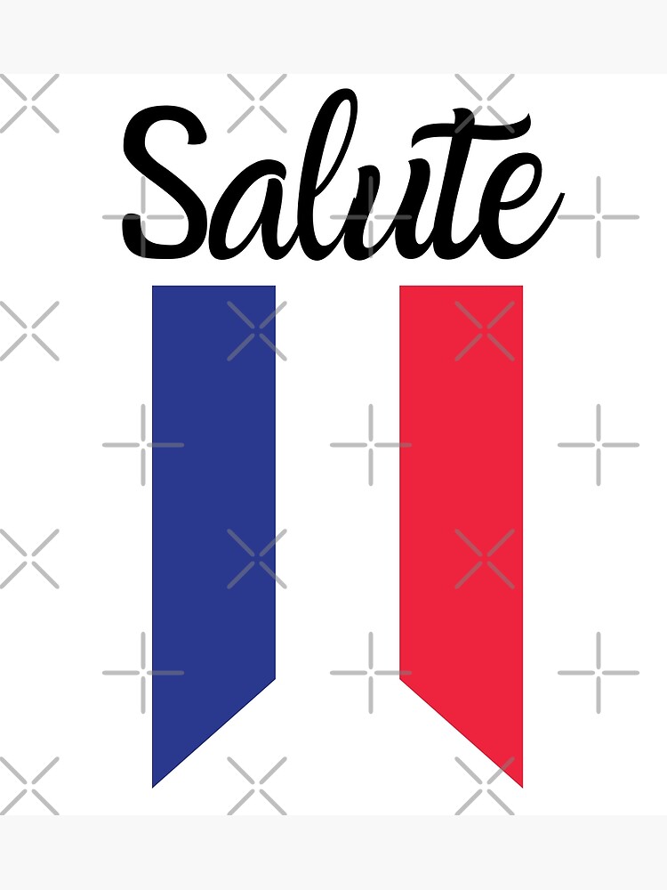 "Salute French Greeting French Tri color" Poster by DavJen Redbubble