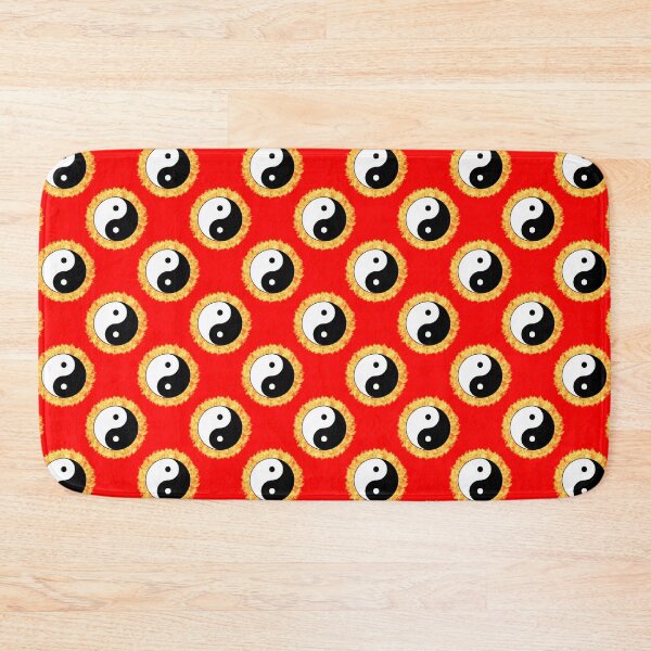 Item preview, Yin And Yang Repeating Pattern (With Fire Red background) designed and sold by Pendy777.