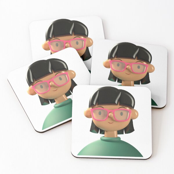 Item preview, Funny glasses girl Larissa designed and sold by MHerzel.