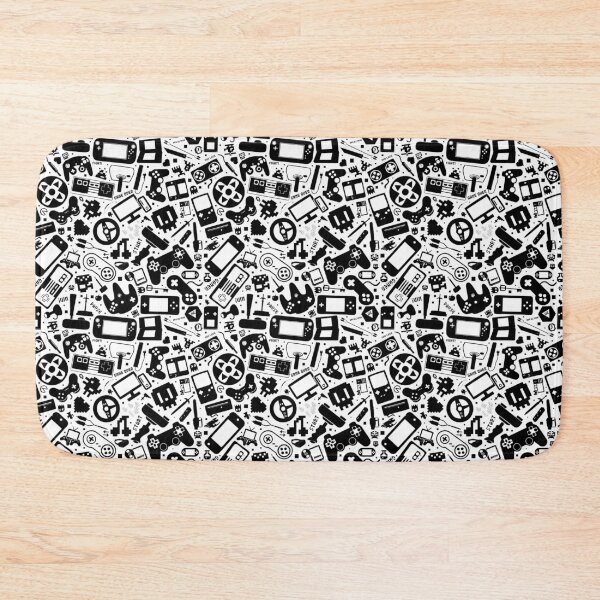 Item preview, Video Gamer Pattern Black and White designed and sold by Jarrod Vandenberg.