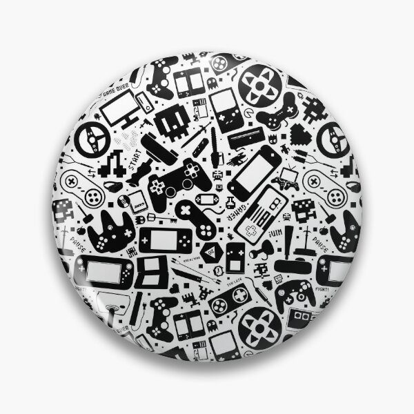 Item preview, Video Gamer Pattern Black and White designed and sold by Jarrod Vandenberg.