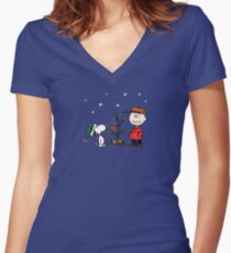 A Charlie Brown Christmas Women's Fitted V-Neck T-Shirt