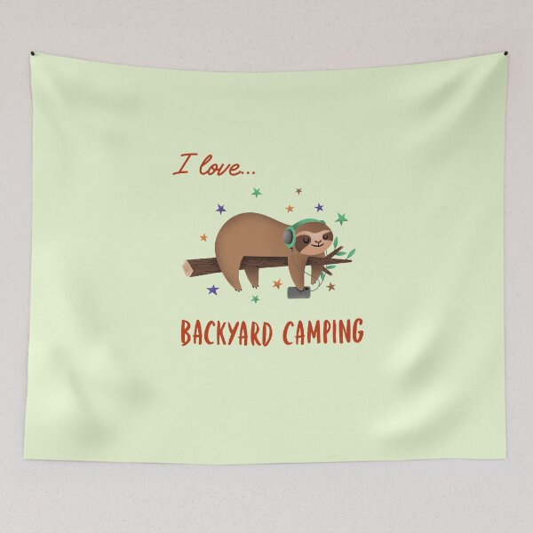 Item preview, Cute animal Backyard Camping designed and sold by Life Is Beautiful.
