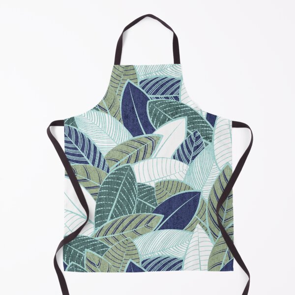 Item preview, Leaf wall // navy blue pine and sage green leaves mint lines designed and sold by SelmaCardoso.