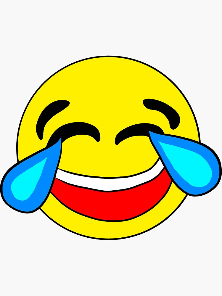 "The Crying Laughing Emoji" Sticker For Sale By Fionnachristie | Redbubble