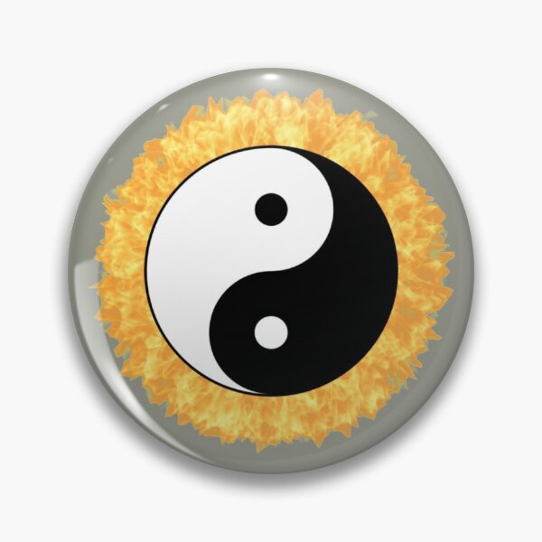 Item preview, Yin And Yang Repeating Pattern (With Fire Heather grey background) designed and sold by Pendy777.