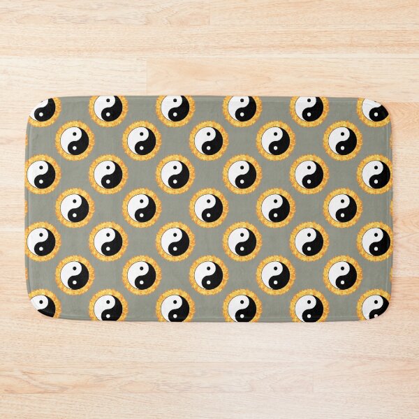 Item preview, Yin And Yang Repeating Pattern (With Fire Heather grey background) designed and sold by Pendy777.