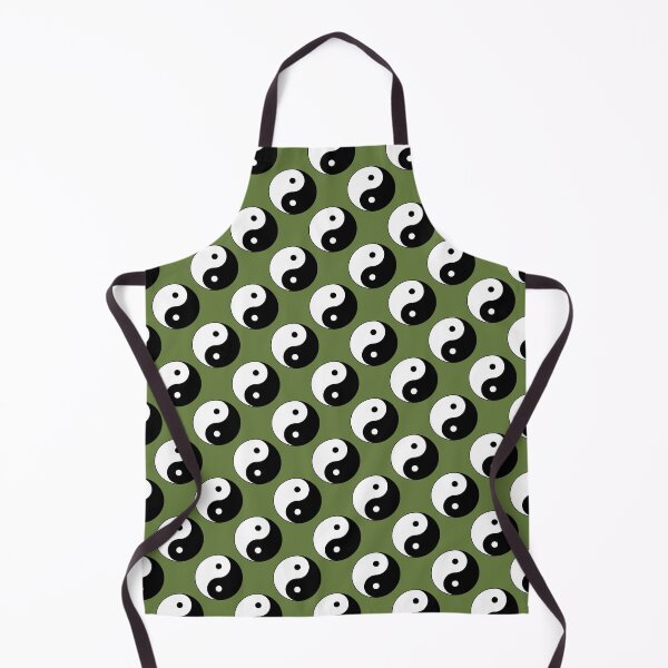 Item preview, Yin And Yang Repeating Pattern (Military Green Background) designed and sold by Pendy777.