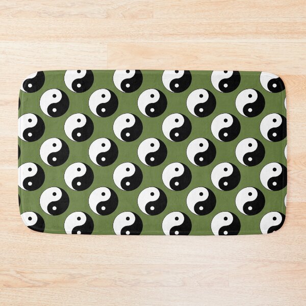 Item preview, Yin And Yang Repeating Pattern (Military Green Background) designed and sold by Pendy777.