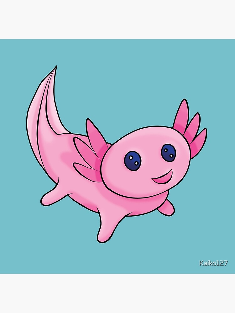 Cute Baby Axolotl Art Board Print For Sale By Kaiko127 Redbubble