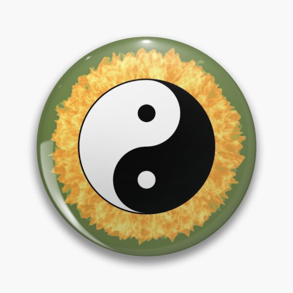 Item preview, Yin And Yang Repeating Pattern (With Fire Military Green background) designed and sold by Pendy777.