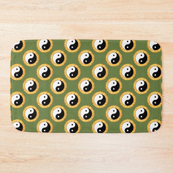 Item preview, Yin And Yang Repeating Pattern (With Fire Military Green background) designed and sold by Pendy777.