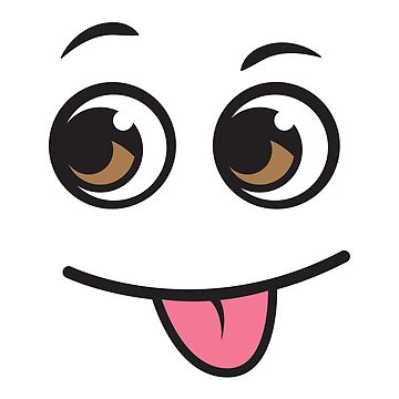 happy☆smileページ Iconic Face with happy smile, tongue and bright eyes