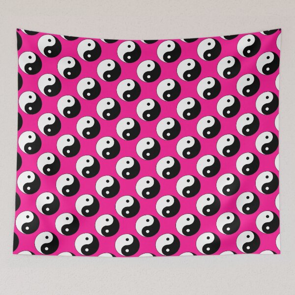 Item preview, Yin And Yang Repeating Pattern (Deep Pink Background) designed and sold by Pendy777.