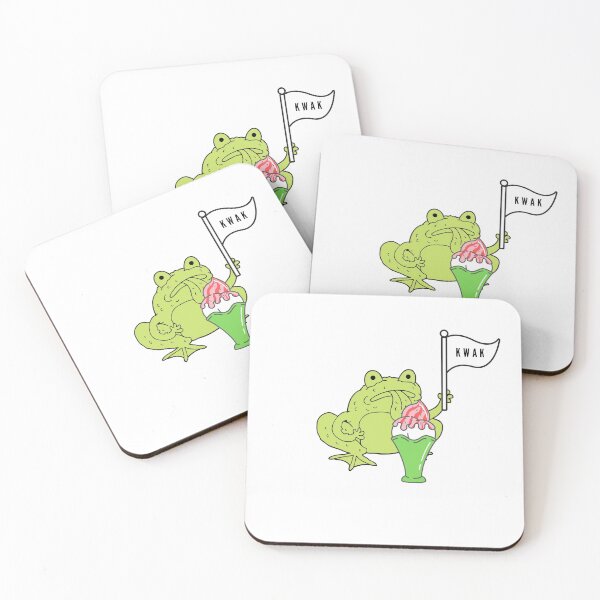 Item preview, Strawberry frog and strawberry ice cream Funny Frog kwak quote designed and sold by OneTimeEngineer.
