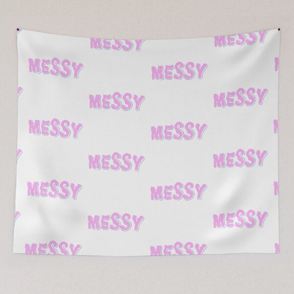 Item preview, MESSY (Pink & White) designed and sold by lettersbysid.