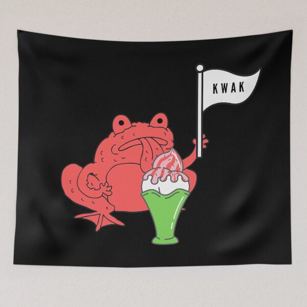 Item preview, Strawberry frog and strawberry ice cream Funny Frog kwak quote designed and sold by OneTimeEngineer.