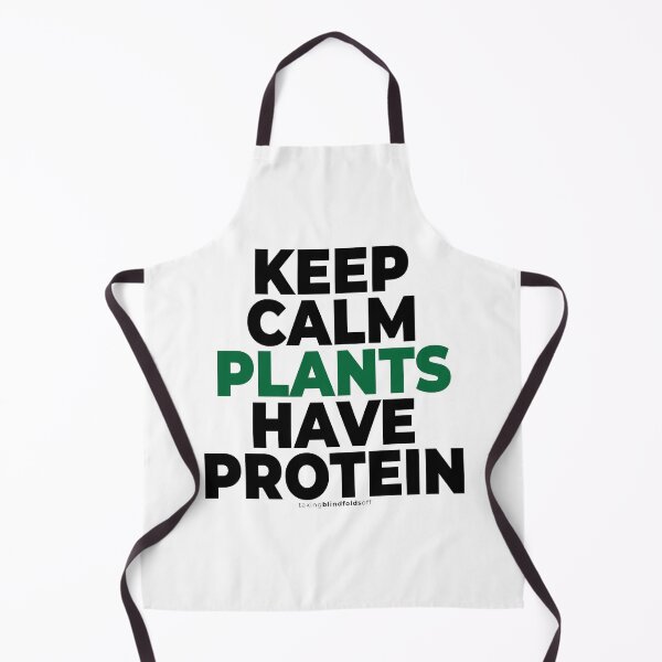 Item preview, keep calm plants have protein - vegan activist graphics (120 v2) designed and sold by blindfoldsoff.