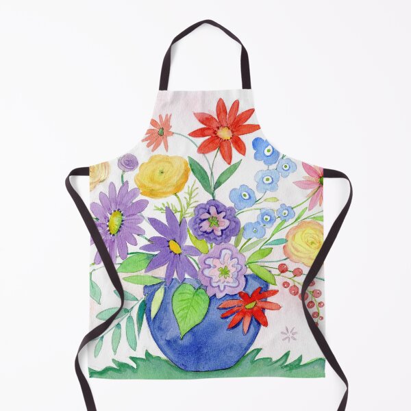 Item preview, Cheerful Flowers in Blue Pot designed and sold by Cathi Freund.