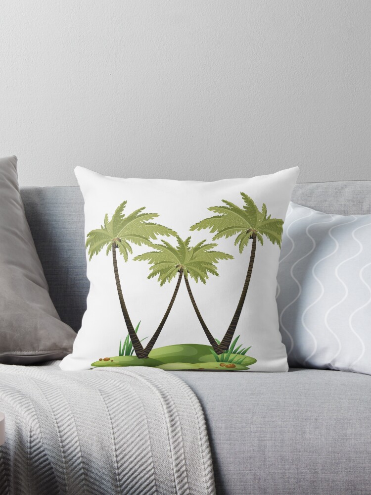 Big W palm trees Pillow for Sale by Del0860 Redbubble