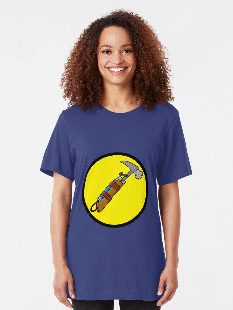 Alternate view of Captain Auto Hammer's Logo Slim Fit T-Shirt