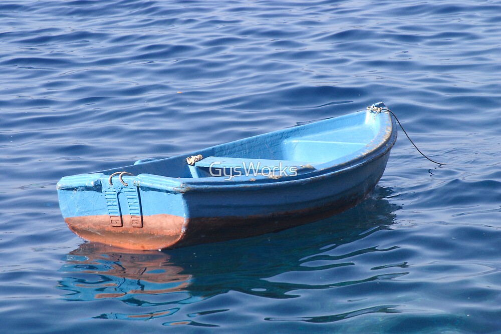 "Small Boat Floating on Water" by GysWorks | Redbubble