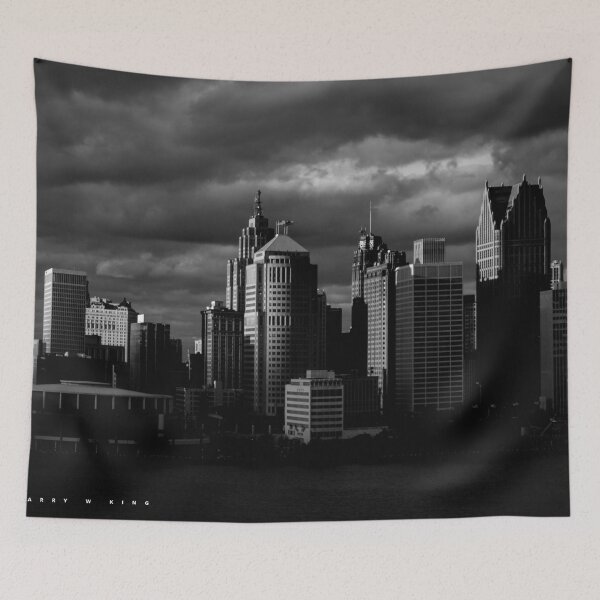 Item preview, City Skyline Black and White Version designed and sold by Barry W  King.