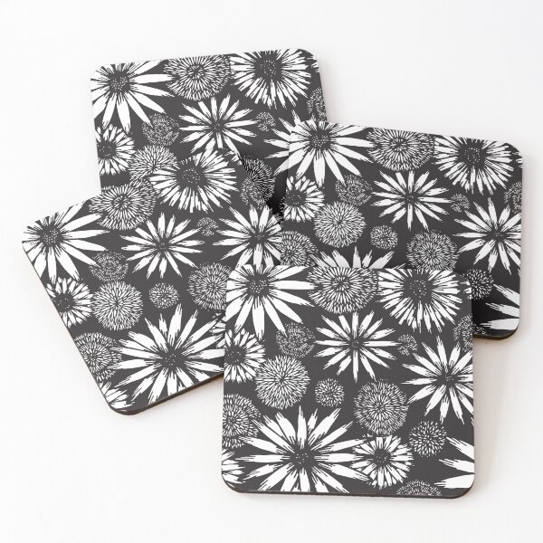 Item preview, Black and White Daisies and Mums designed and sold by CKSchooley.