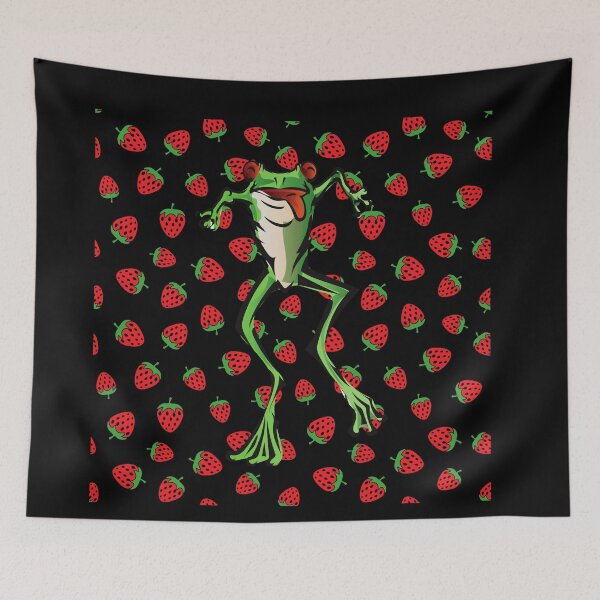 Item preview, Strawberry frog and strawberries Funny Toad  designed and sold by OneTimeEngineer.