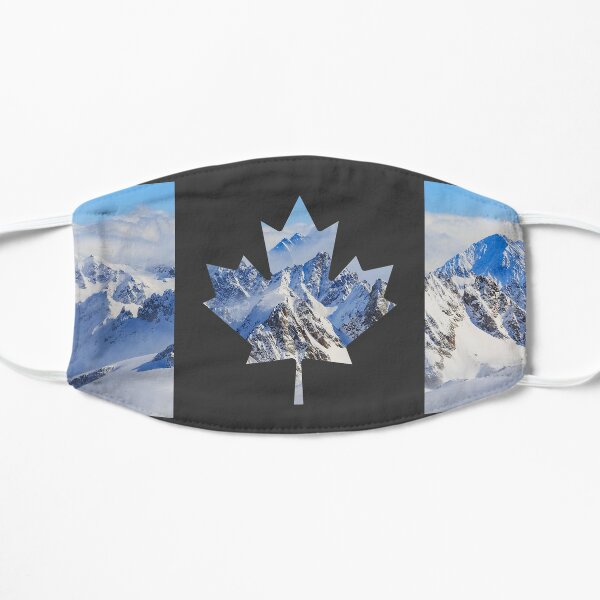 Canada Mountain Flag Flat Mask