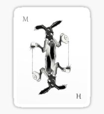 March Hare Card Design Sticker