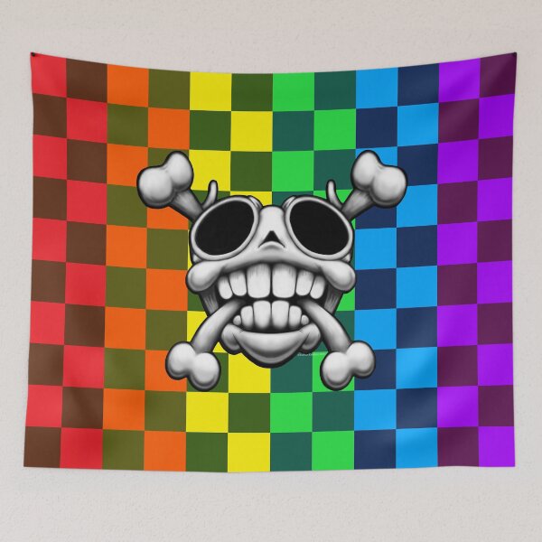 Item preview, Skull and Crossbones (gay rainbow) designed and sold by joshuarainbird.