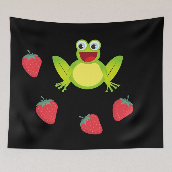 Item preview, Strawberry frog and strawberries Funny Toad  designed and sold by OneTimeEngineer.