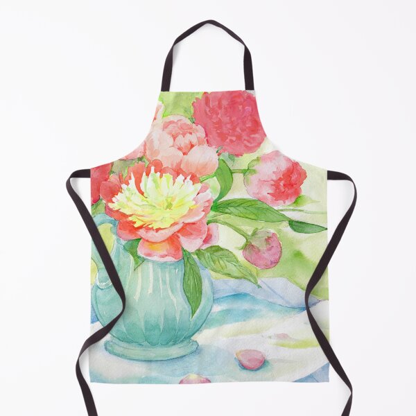 Item preview, Vase of Peonies On A Table designed and sold by Cathi Freund.